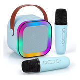 Altavoz Bluetooth Portátil Con 2 Micrófonos Para Karaoke