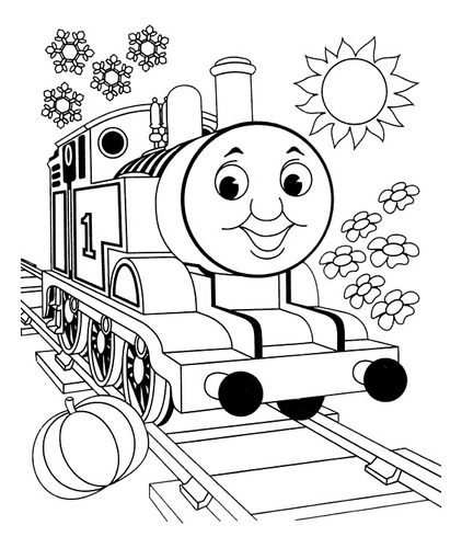 Libro Para Colorear, Pintar Thomas The Train Imprimible