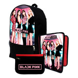 Mochila+ Funda Carpeta+ Cartu De  Black Pink K-pop #435