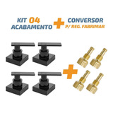 Kit 04 Acabamento C73 Preto Registro Pressão Fabrimar