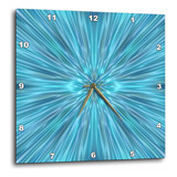 3drose Dpp__3 Reloj De Pared Abstracto Azul, 15 Por 15 Pulga