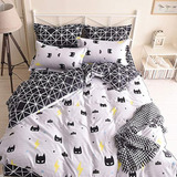 Vanson Black Bed Funda De Almohada Funda Nórdica Juego De Fu