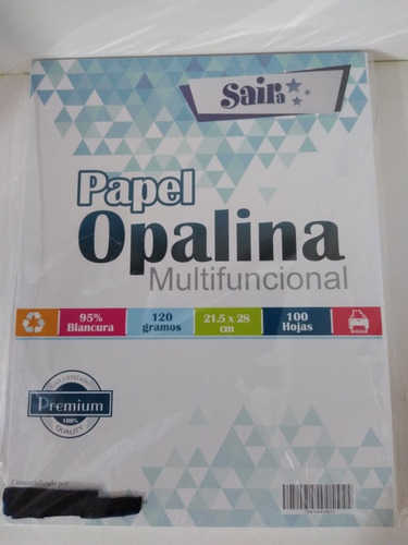 Opalina Tamaño Carta Delgada 120 Gr ,3 Paquetes De 100 Hojas