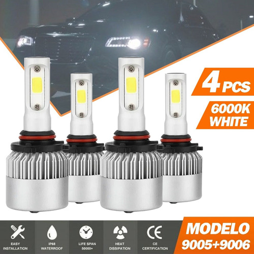 Kit Faros Led Para Chrysler 8000lm Para Luz Alta Y Baja