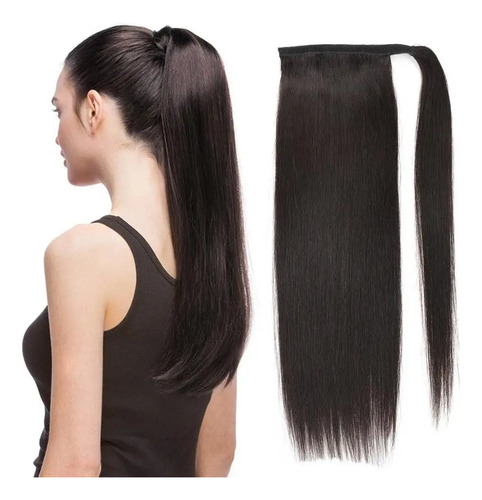 Extensiones De Cabello Natural Coleta Postiza De 24 Pulgadas