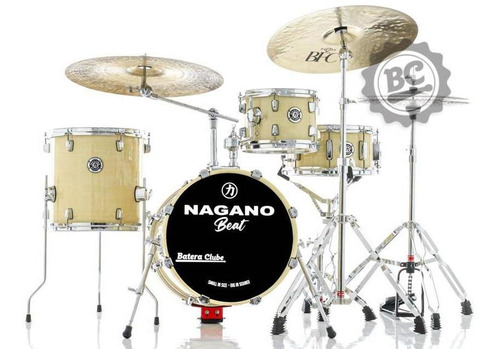 Bateria Nagano Beat Natural Clear 16'.10',13',12' Completa