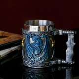 Taza Medieval De Dragón Azul D&d Game Mug Of Throne Merchand