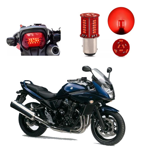 Lâmpada Led Freio 2polos 1157 Seq Strobo Moto Bandit650 2012