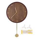 Reloj Elegante Y Sencillo, Silencioso, De Madera, Pared, Esc