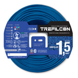 Cable Unipolar 1.5mm Normalizado Trefilcon Rollo X 25mts Color De La Cubierta Celeste