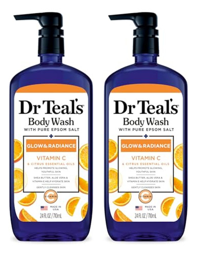 Sal De Baño Dr Teal's Body Wash Con Sal Pura De Epsom, Brill