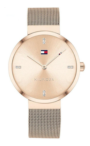 Reloj Tommy Hilfiger Mujer Liberty 1782218 Color De La Malla Dorado Rosé Color Del Bisel Dorado Rosé Color Del Fondo Dorado Rosé