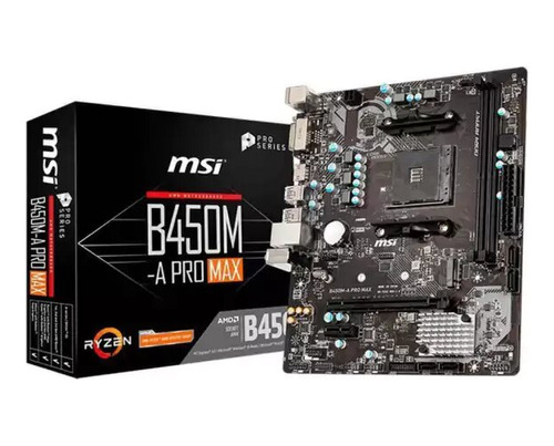 Placa Mãe Msi B450m-a Pro Max Amd Ddr4 Socket Am4 M-atx 