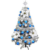 Árbol Navidad Canadian Snow 1,20 C Kit 36 Pzas Azul Sheshu Color Snow + Kit Azul