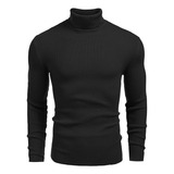 Sweater Cuello Alto Moda Comodo Hombre Invierno Tortuga