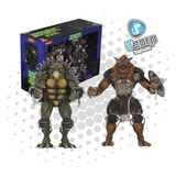 Figura Set 2 Tokka Y Rahzar Neca Tmnt Tortugas Ninja