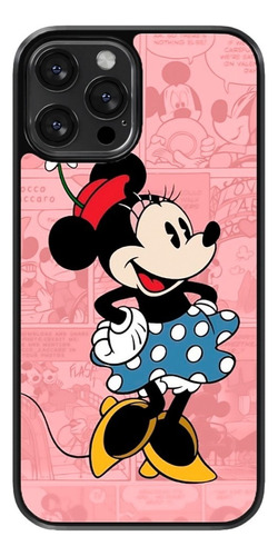 Funda Para Celular Minnie Mouse Fondo Rosa Moda Disney