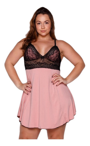 Kit 3 Camisolas Sensual Plus Size Renda Sem Bojo Extra