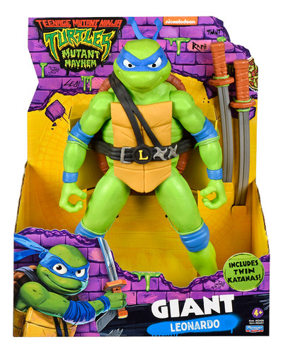 Tortugas Ninja Mutant Mayhem Giant Leonardo Nickelodeon 30cm
