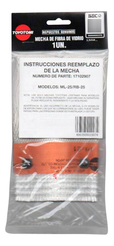 Mecha Estufa Toyotomi Rb-20 / Ml-21 / Ml-25 / Ml-27 Original