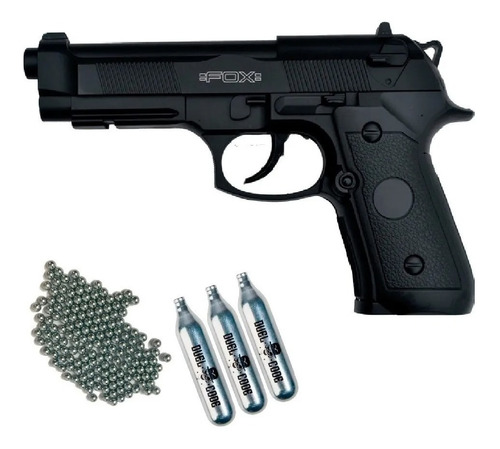 Pistola Aire Comprimido Fox Co2 Beretta 92 + Kit Lubricante