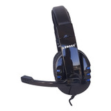 Fone Ouvido Headfone Headset Gamer P2 Mic Lb-fn606 Azul