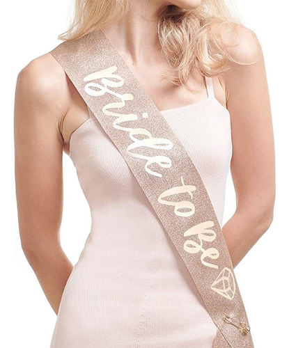 Xo, Fetti Rose Bachelorette Party Brillo Del Oro Sash - 