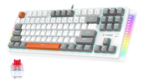 Teclado Mecánico Portátil Para Jugadores De 87 Teclas Con Lu