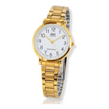 Reloj Elegante Mujer Dorado Ideal Para Regalo Original 