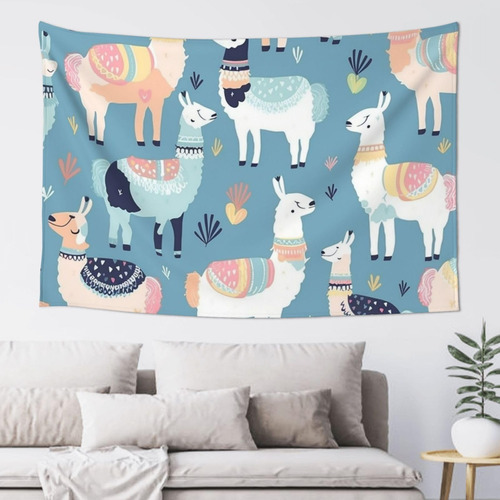 Adanti  Cartoon Pattern Print Tapestry Decorative Wall Soft.