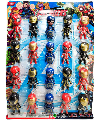 20 Muñecos Avengers Spiderman Ironman Juguete Souvenir Niño 