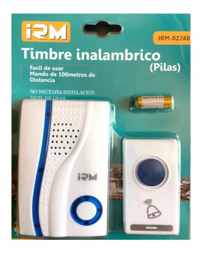 Timbre Inalámbrico Exterior Portátil Puertas Timbre Portero 