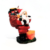 Vela Papai Noel Com Saco De Presentes (antiguidade) - 16cm