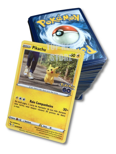 Super Lote Pokémon 50 Cartas Originais Sem Repetição