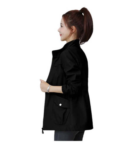 Chaqueta Casual De Otoño Para Mujer Cortavientos Doble Capa