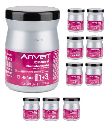 Decolorante Anven Rosa 350 Grs (10 Pzas)