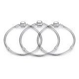 3 Pcs Pulsera Original Plata Incluye Estuche Y Bolsa D