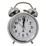 Reloj Clásico De Mesa Noche Despertador Metálico Vintage