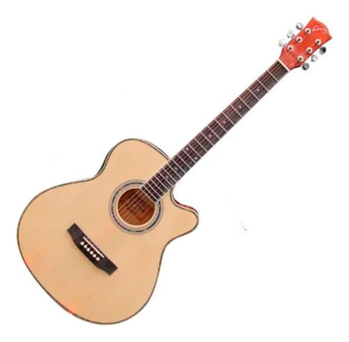 Guitarra Electroacústica Valenciana Eq7545 Thin Natural