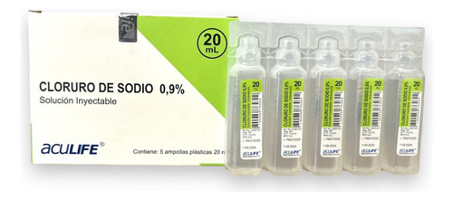 Cloruro De Sodio 20ml Aculife (suero) Pack 10 Unid