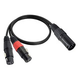 Xmsjsiy Cable De Audio Dual Xlr De 3 Pines A Xlr 5 Pines Dmx