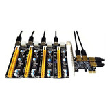 Hub Adaptador Riser Pcie 1 Para 4 Slots Pci Express Usb 3.0