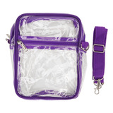 Bolso De Mensajero Transparente De Pvc Con Cremallera Transp