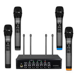 Set Microfonos Inalambricos Bluetooth X4 Uhf Profesionales