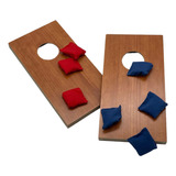 Juego De 2 Piezas De Madera De Escritorio Cornhole, Juego Al