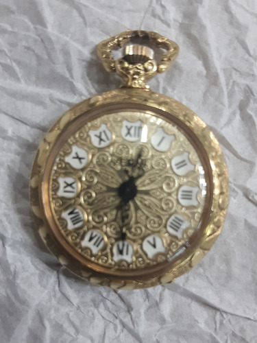 Reloj Bolsillo Colgante Enchapado Dama Impecable C/ Garantía