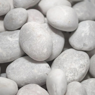 Pisumma | Piedra Bola Blanca Decorativa Jardín 20 Kg. 2 -4 Blanco 5.08 Cm 10.16 Cm | Meses sin interés