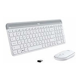 Combo Inalambrico Logitech Mk470 Slim - Blanco Roto