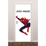 Adesivo Plotagem Porta Infantil Super Heroi Homem Aranha 2