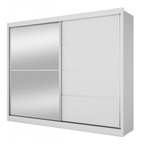 Guarda-roupa Casal Verona 2 Portas Espelhado Branco